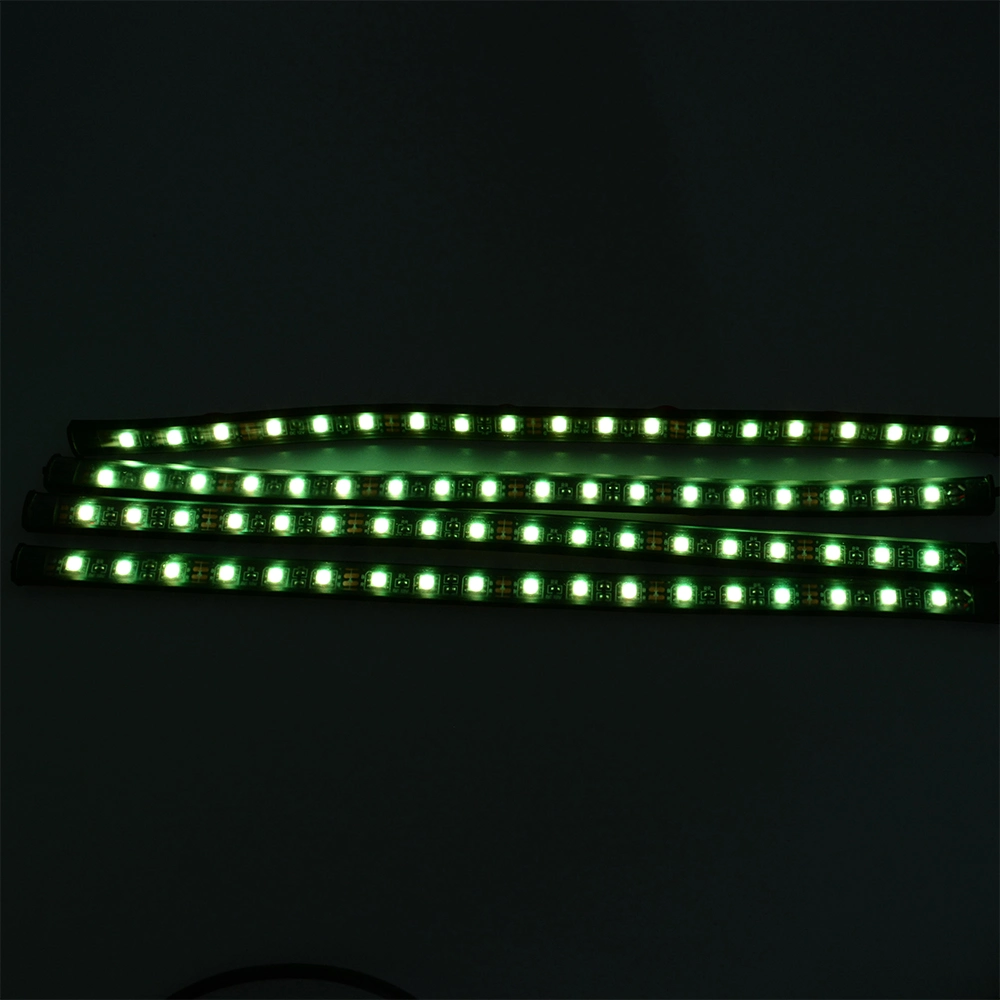 Other Car Lights 4PCS 18SMD Multi Colour Voice Control Footlight Decoration Interior 18LED Atmosphere Light for Car