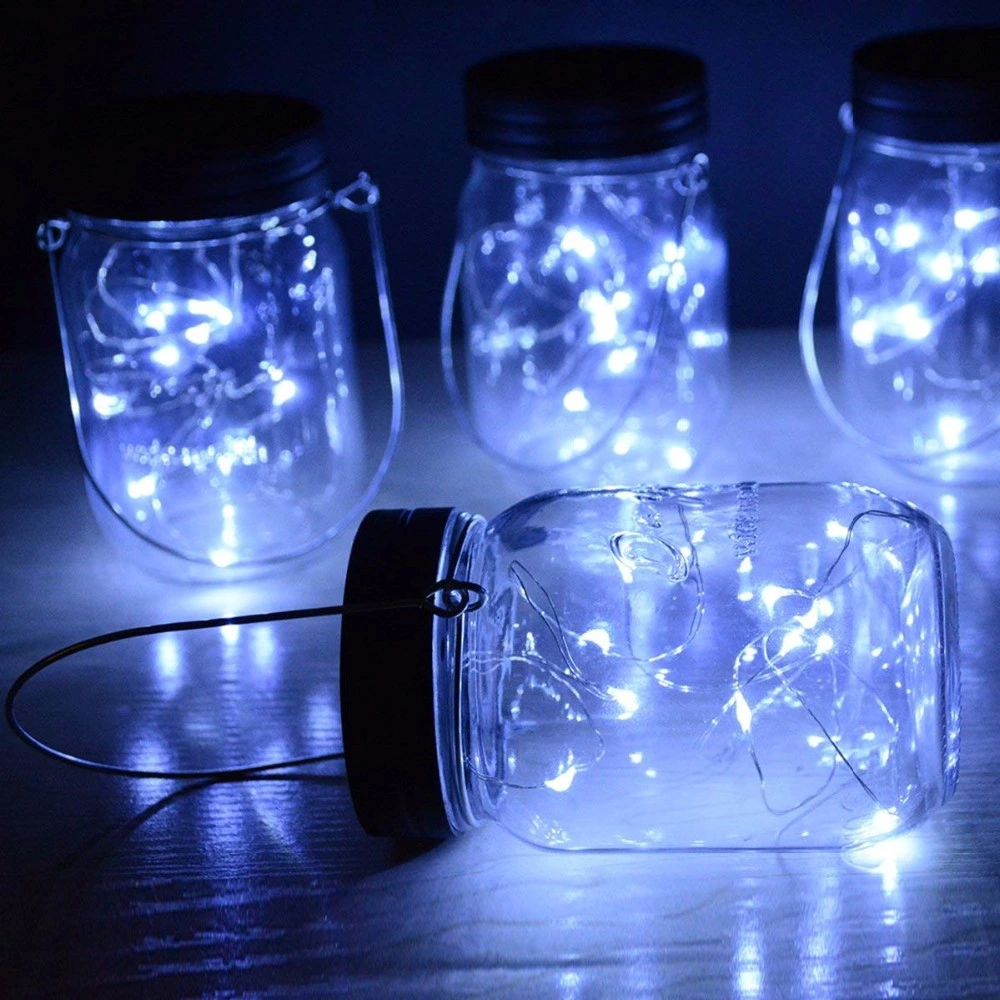 Solar String Decorative Light Lids Fit Colorful Mason Jar Lights