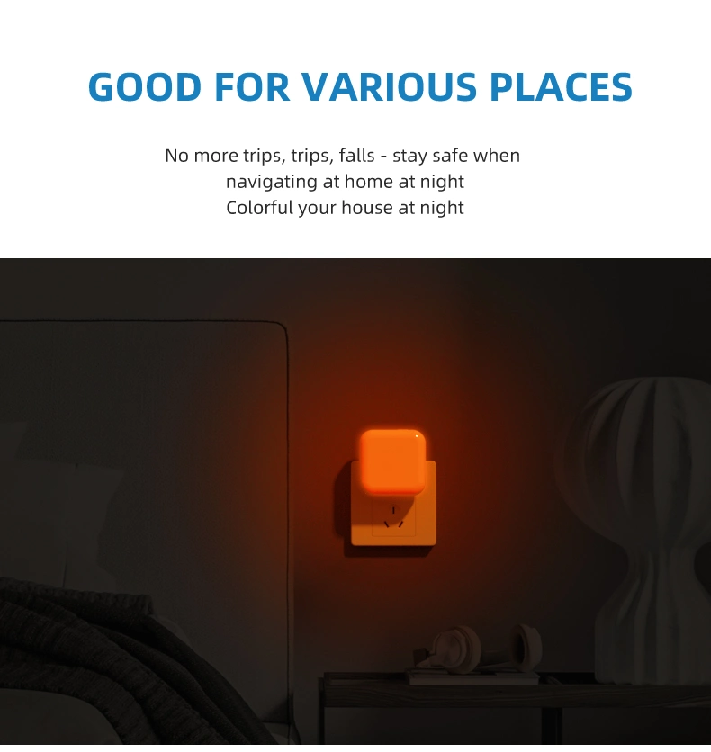 Plug LED Night Light with Auto Dusk to Dawn Sensor