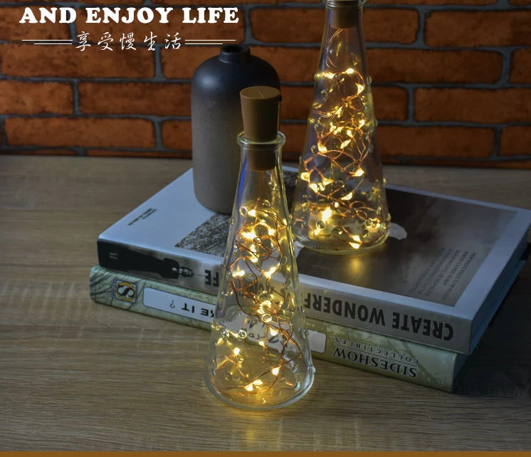 Cork Bottle Copper LED String Light for Decoration with Bottle Stopper