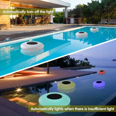 Lâmpada de decoração solar RGB LED para piscina com luz flutuante