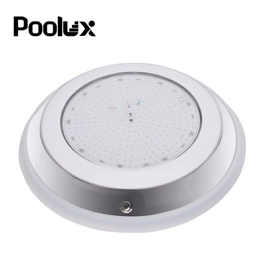 Poolux 2023 Novo IP68 RGB 12V 304 Aço Inoxidável Subaquática Lâmpada de Piscina LED Cheio de Resina Luzes de Piscina Finas