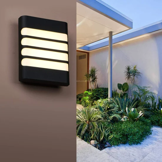 Moderna decoração de jardim à prova d'água para casa, iluminação noturna, luz de parede