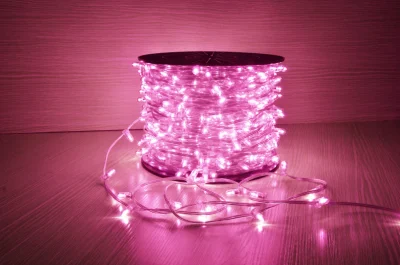 LED rosa à prova d'água 12V substituível LED ao ar livre clipe de luz de corda