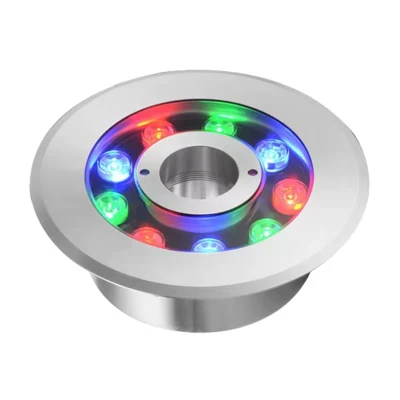 RGB9w 12W piscina interna flutuante piscina de água LED submersível fonte anel de luz