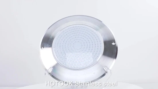 Luz de controle WiFi patenteada Hotook para nicho de piscina Substitua IP68 SS316 Aço inoxidável preenchido com resina 18W Luzes LED subaquáticas